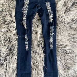 Distressed jeans